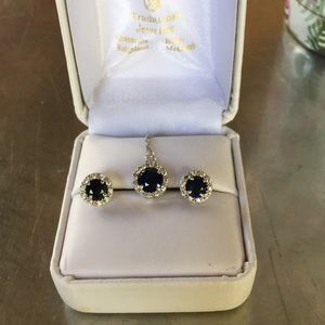 💥FINAL💥Elegant Sapphire Necklace and Earring Set